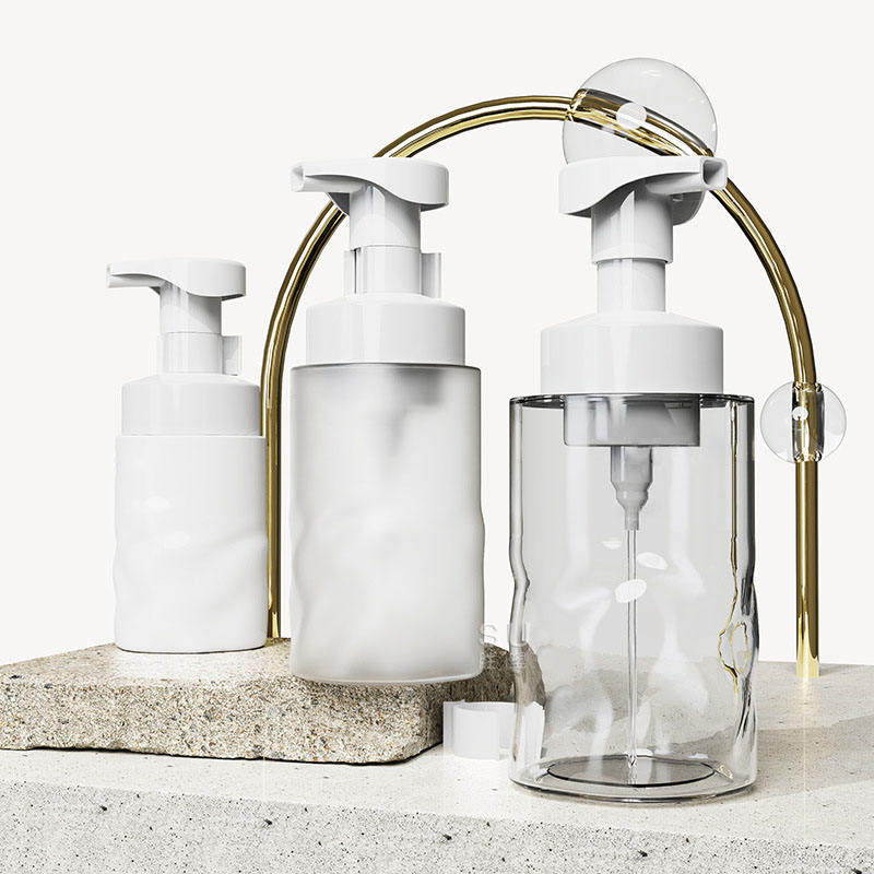 150 میلی لیتر 250 میلی لیتر 300 میلی لیتر 400 میلی لیتر PET برهنه بطری صابون دستی فوم دار صورتی بطری پمپ فوم قابل شارژ مجدد