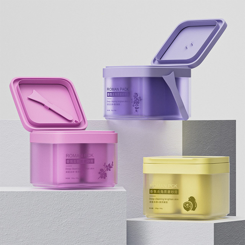 150 گرم 300 گرم پلاستیکی مربع خالی کرم سفید کننده آرایشی و بهداشتی کرم بدن کره بدن جار ضد آفتاب ظرف مرطوب کننده با قاشق