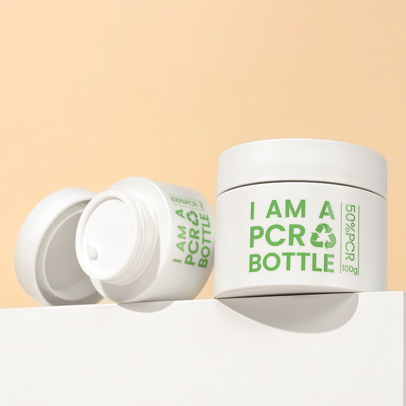 30 گرم 50 گرم 100 گرم خالی قابل شارژ مجدد قابل تعویض PCR PP صورت دوستدار محیط زیست پوست اسکراب کرم کره بسته بندی شیشه آرایشی پلاستیکی
