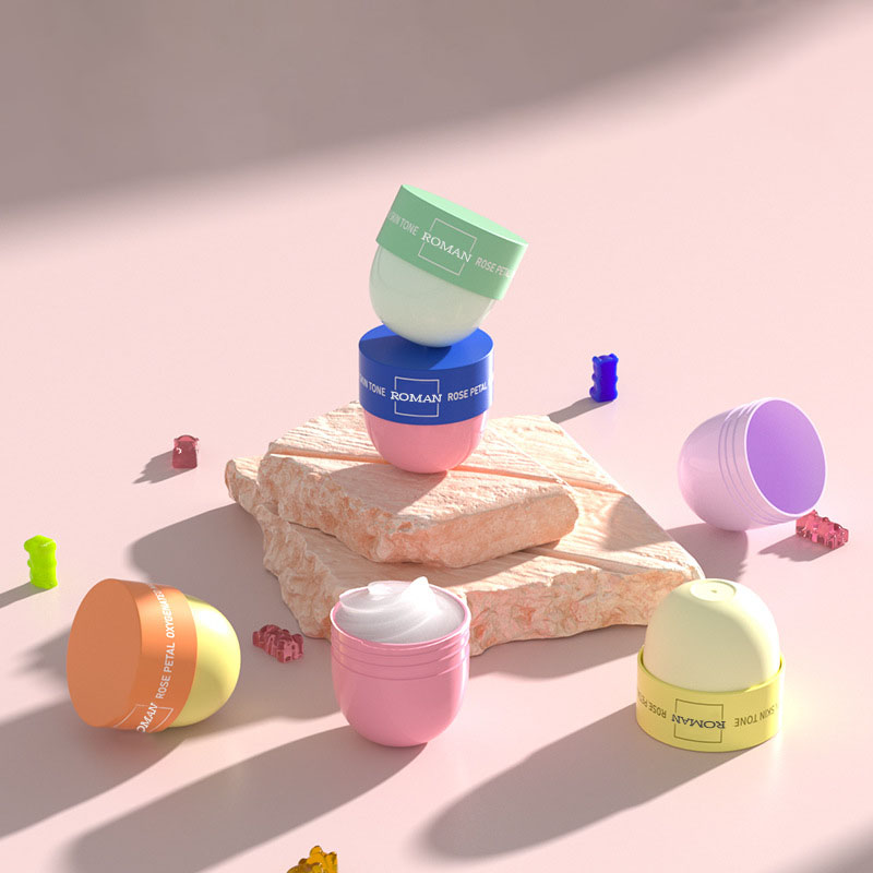 50 میلی لیتر شیشه خالی کرم پلاستیکی گرد فنجان بطری های دهان گشاد 50 گرمی اسکراب صورت کرم شیشه ظروف بسته بندی آرایشی و بهداشتی