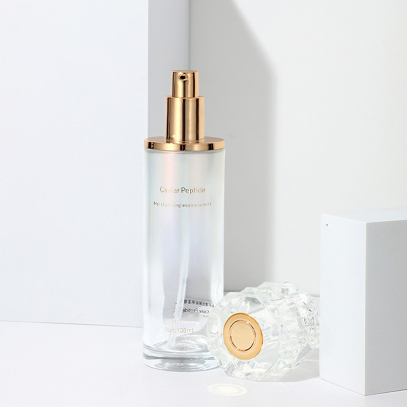 ست بسته بندی آرایشی شیب دار رنگی بطری لوسیون شیشه ای مخصوص مراقبت از پوست کرم صورت خالی چاپ شده با پمپ ست بسته بندی آرایشی شیب دار رنگی بطری لوسیون شیشه ای مخصوص مراقبت از پوست کرم صورت خالی چاپ شده با پمپ