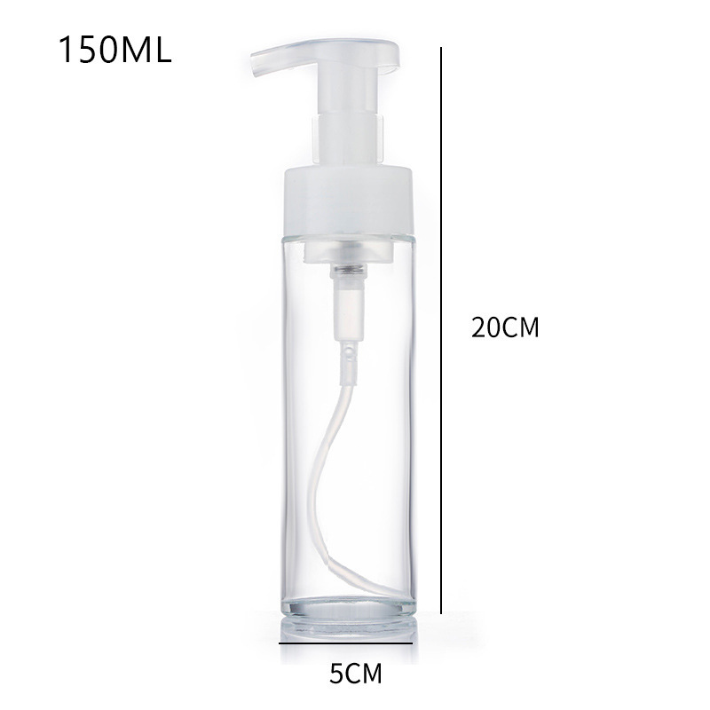 بطری پمپ فوم شیشه ای خالی بطری صابون دستی مراقبت از پوست مات شفاف بطری پمپ فوم شیشه ای خالی بطری صابون دستی مراقبت از پوست مات شفاف