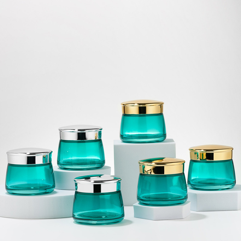 شیشه خالی کره بدن لوازم آرایشی و بهداشتی درب طلایی