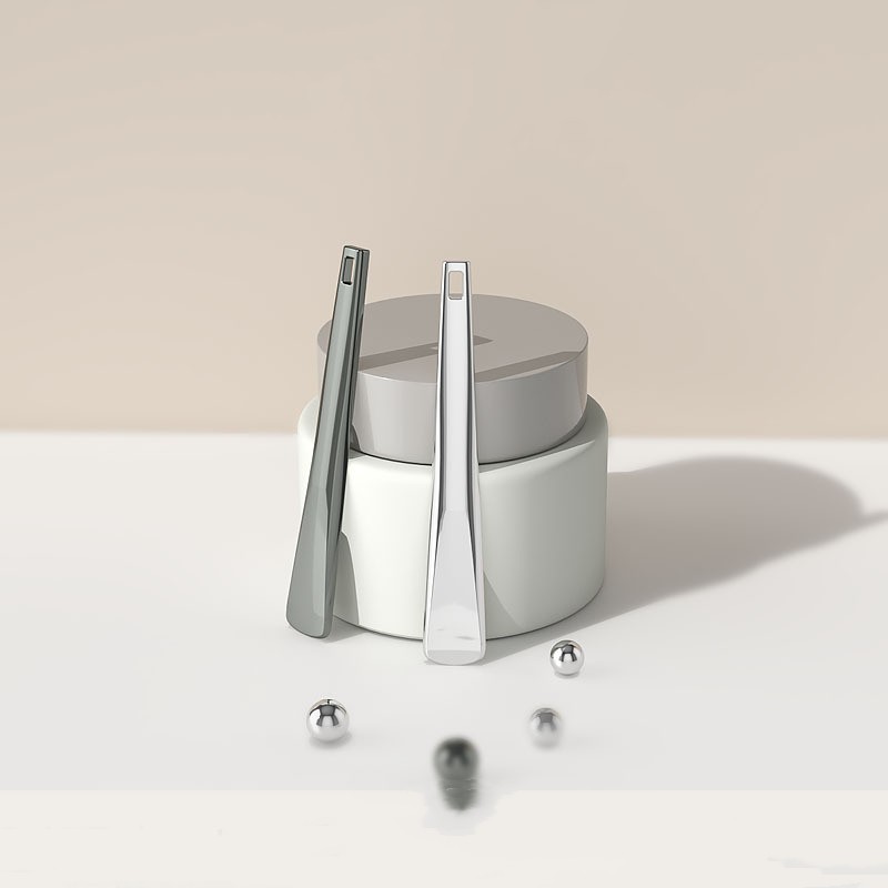 قاشق آرایشی ماساژور صورت اسپاتولای آرایشی کرم دور چشم طلایی