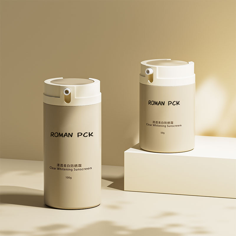 30 میلی لیتر 50 میلی لیتر لوسیون بدون هوا بژ بطری های کرم ضد آفتاب برای سرم ماسک صورت