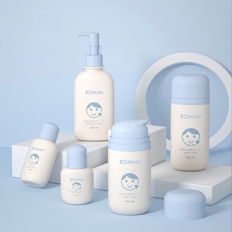 بطری های PP پلاستیکی سبز بیضی شکل خالی 50 میلی لیتری 80 میلی لیتری 100 میلی لیتری با فونداسیون وکیوم لوسیون بدون هوا و بطری کرم صورت برای مراقبت از پوست