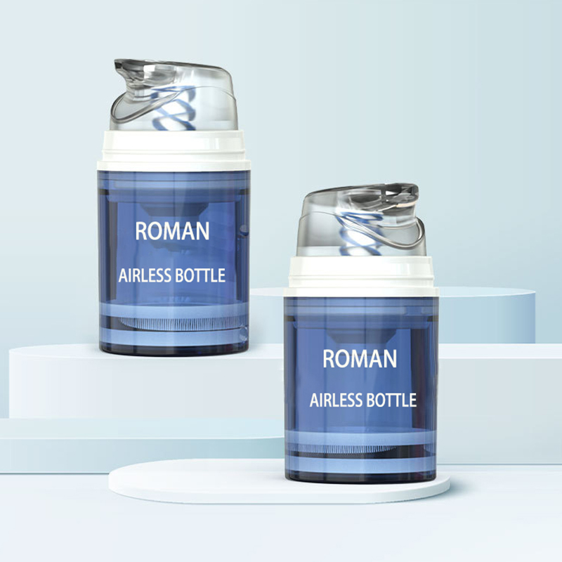 بطری لوسیون تمام پلاستیکی 15 میلی لیتری 1 اونس بدون هوا 30 میلی لیتری 50 میلی لیتری بسته بندی تک فنری TPE بطری لوازم آرایشی پلاستیکی با فنر شفاف