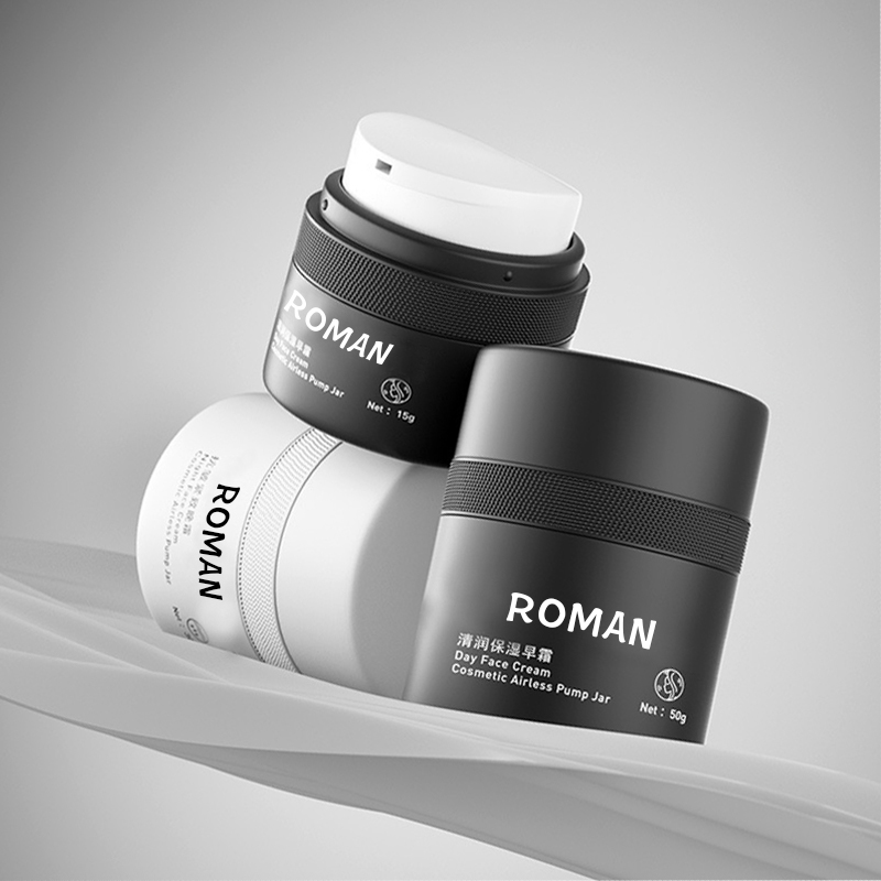 15 میلی لیتر 30 میلی لیتر 50 میلی لیتر سفید مشکی دوجداره خالی PP پلاستیکی خالی پرس لوسیون کرم مرطوب کننده بطری سرم با پمپ