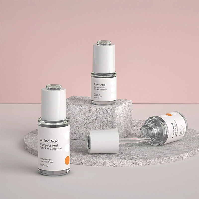 5 میلی‌لیتر 10 میلی‌لیتر 15 میلی‌لیتر 20 میلی‌لیتر بطری کوچک اسانس خالی بیوتی فانتزی بطری پلاستیکی شفاف کهربایی با بطری‌های قطره‌انداز برای مراقبت از پوست