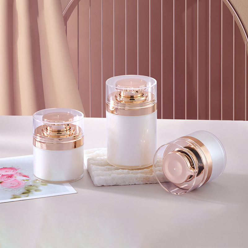 طلا 15 گرم 30 گرم 50 گرم 100 گرم کرم مراقبت شخصی شیشه بدون هوا پلاستیکی قابل شارژ مجدد پمپ بدون هوا شیشه بدون هوا