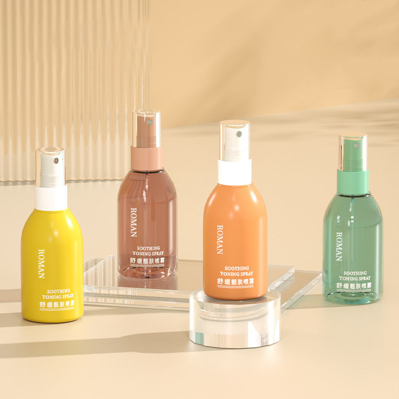 بطری اسپری پلاستیکی 100 میلی لیتری 120 میلی لیتری با پرس ریز ریز موجودی تونر بطری سفری برای لوسیون عطر کرم آرایشی و بهداشتی