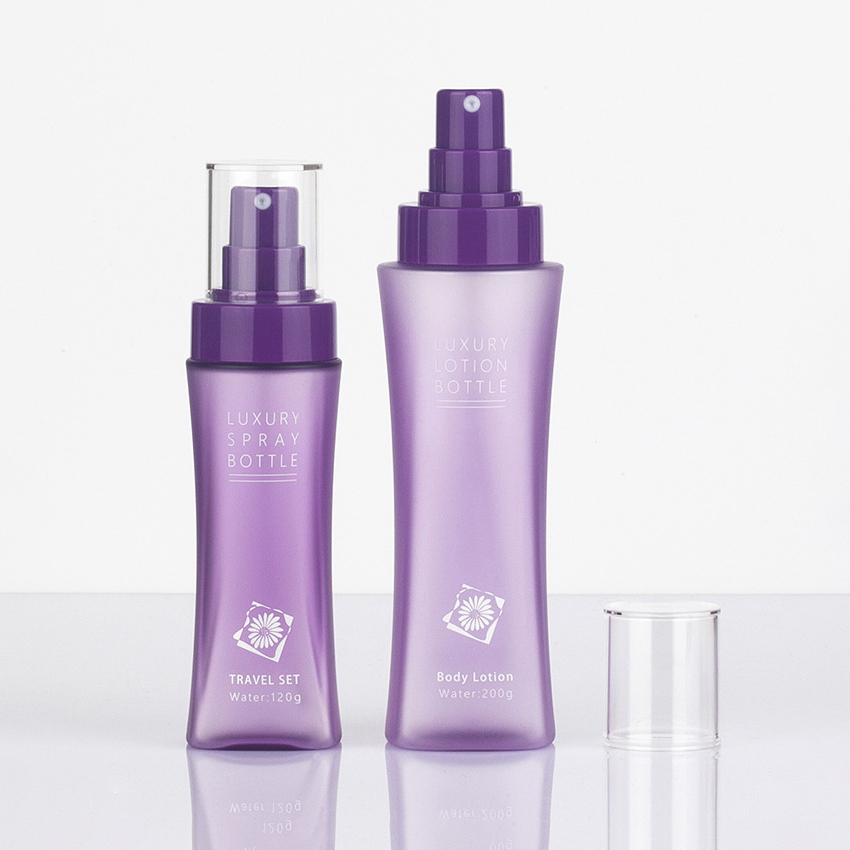 بطری پلاستیکی مسافرتی 80 میلی لیتری 120 میلی لیتری 150 میلی لیتری 200 میلی لیتری با طرح انفجاری برای لوسیون ها تونر آب - بطری اسپری مناسب سایز کوچک