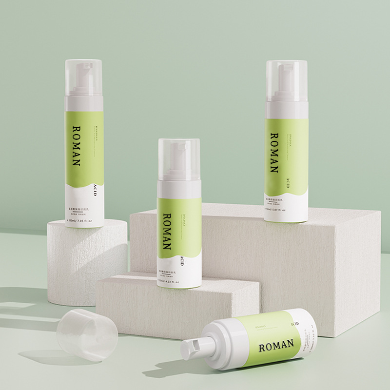 50 میلی لیتر 80 میلی لیتر 100 میلی لیتر 120 میلی لیتر 150 میلی لیتر 200 میلی لیتر بطری حباب فوم شستشوی ارگانیک صورت عمده فروشی برچسب خصوصی پاک کننده مرطوب کننده اسید آمینه بسته سفارشی