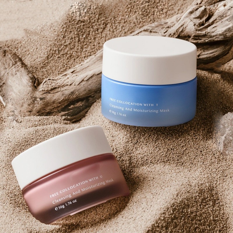 بسته بندی آرایشی کرم شیشه ای گرد کلاسیک برای کرم صورت و کرم دور چشم