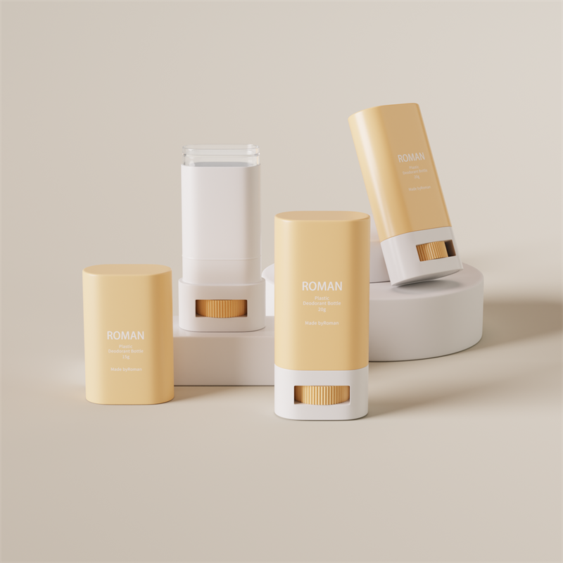 بطری بسته بندی ظرف بسته بندی استیک دئودورانت پلاستیکی بیضی بیضی برای مراقبت از پوست