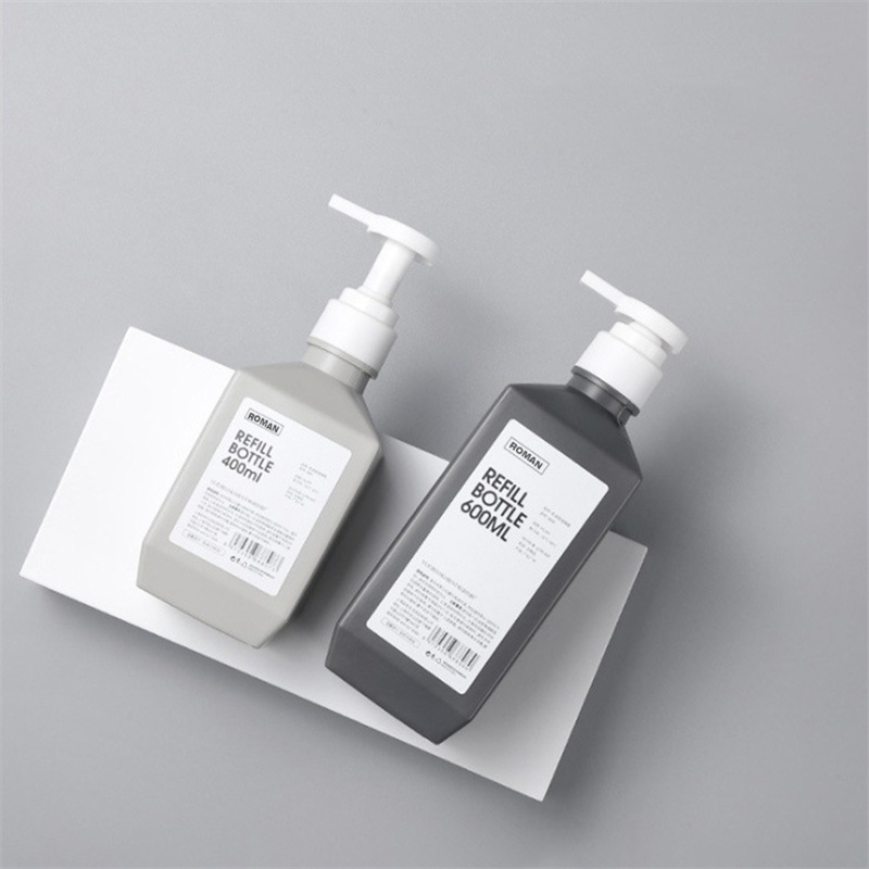 300 میلی لیتر 400 میلی لیتر 600 میلی لیتر PE پلاستیکی بطری های شامپو بطری های لوسیون شستشوی بدن بطری شیر بدن برای بسته بندی لوازم آرایشی