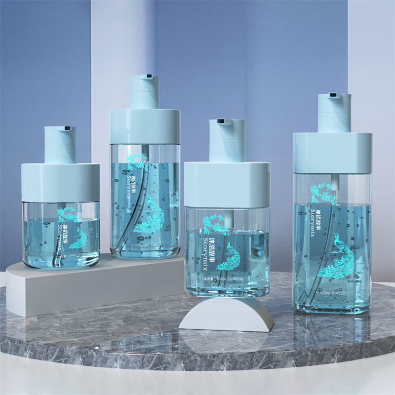 بطری پمپ لوسیون پرس شستشوی بدن بیضی شکل 300 میلی لیتری 500 میلی لیتری برای بزرگسالان لوسیون ژل دوش مرطوب کننده لوسیون حباب سفید کننده دارای آمینو اسید