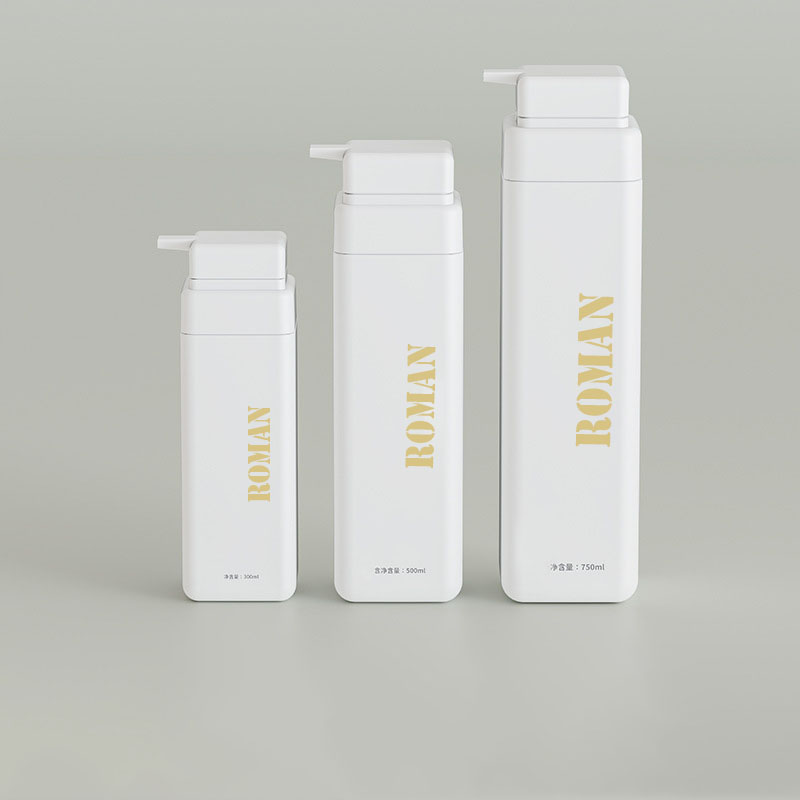 بطری شامپو روغن بدن پلاستیک خالی لوکس 300 میلی لیتر 500 میلی لیتر 750 میلی لیتر بطری پمپ لوسیون آرایشی مات برای ژل دوش شیر