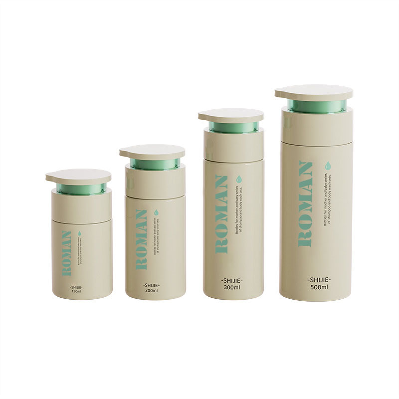 بطری کرم مراقبت از پوست شانه صاف گرد 150 میلی لیتری 200 میلی لیتری 300 میلی لیتری 500 میلی لیتری لوسیون بچه کیک بسته بندی شامپو و بطری های کرم شستشوی بدن
