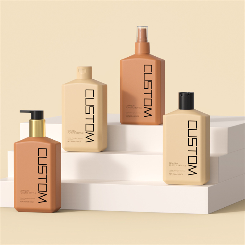 250 میلی‌لیتر بطری‌های پمپ بدن لوسیون بدن مات و مایل روی شانه مات 10 اونس بطری شامپو بچه شیر دوش