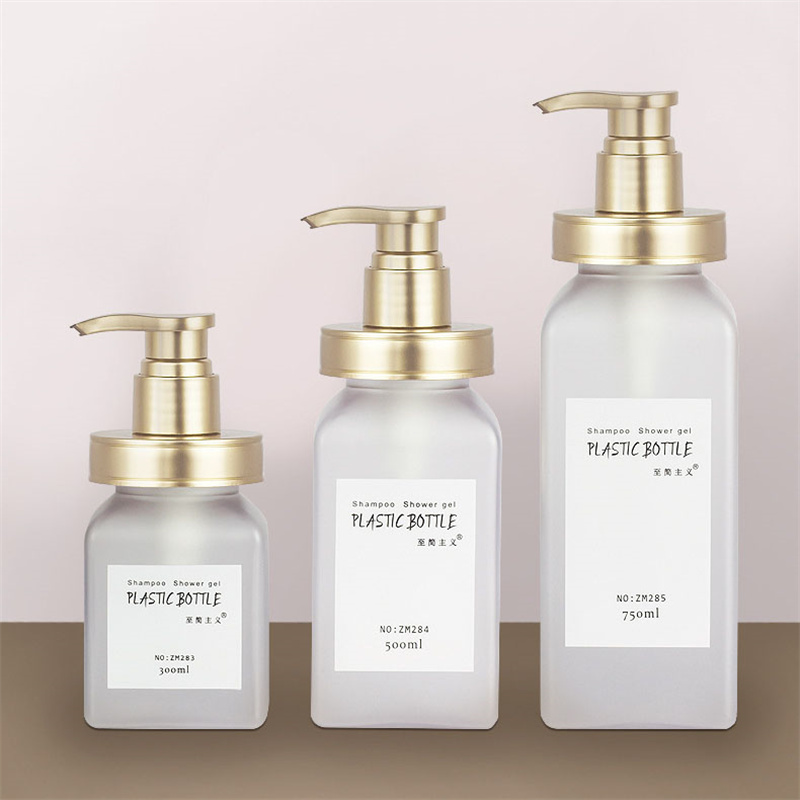 300 میلیلیتر 500 میلیلیتر 700 میلیلیتر بستهبندی لوکس لوازم آرایشی و بهداشتی با سطح نرم مات شده با لوسیون بدن واش هتل بطریهای شامپو با پمپ طلایی 300 میلیلیتر 500 میلیلیتر 700 میلیلیتر بستهبندی لوکس لوازم آرایشی و بهداشتی با سطح نرم مات شده با لوسیون بدن واش هتل بطریهای شامپو با پمپ طلایی